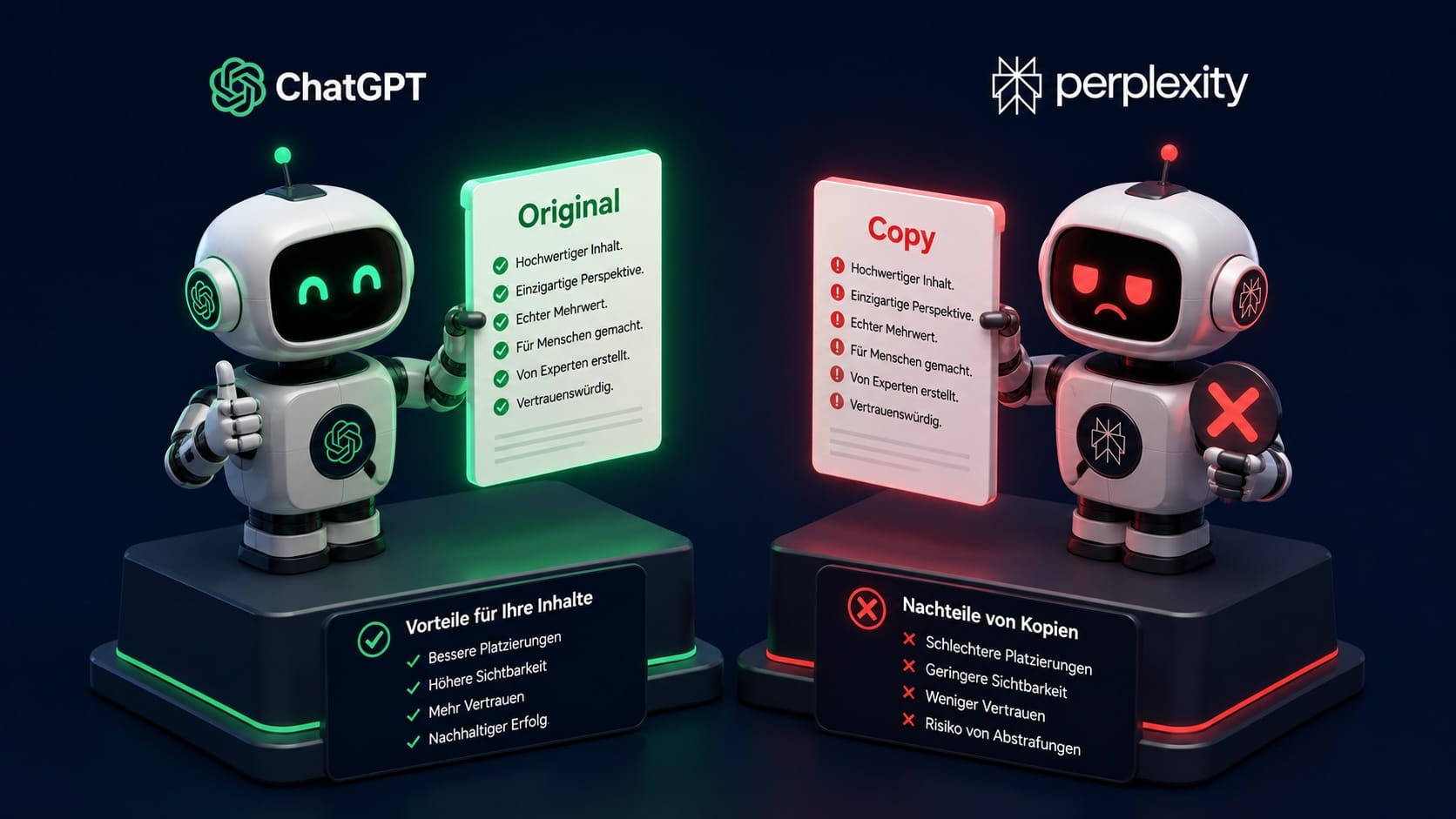 GEO Duplicate Content Risiko – KI-Systeme zitieren Original-Content, ignorieren kopierte Texte vollständig