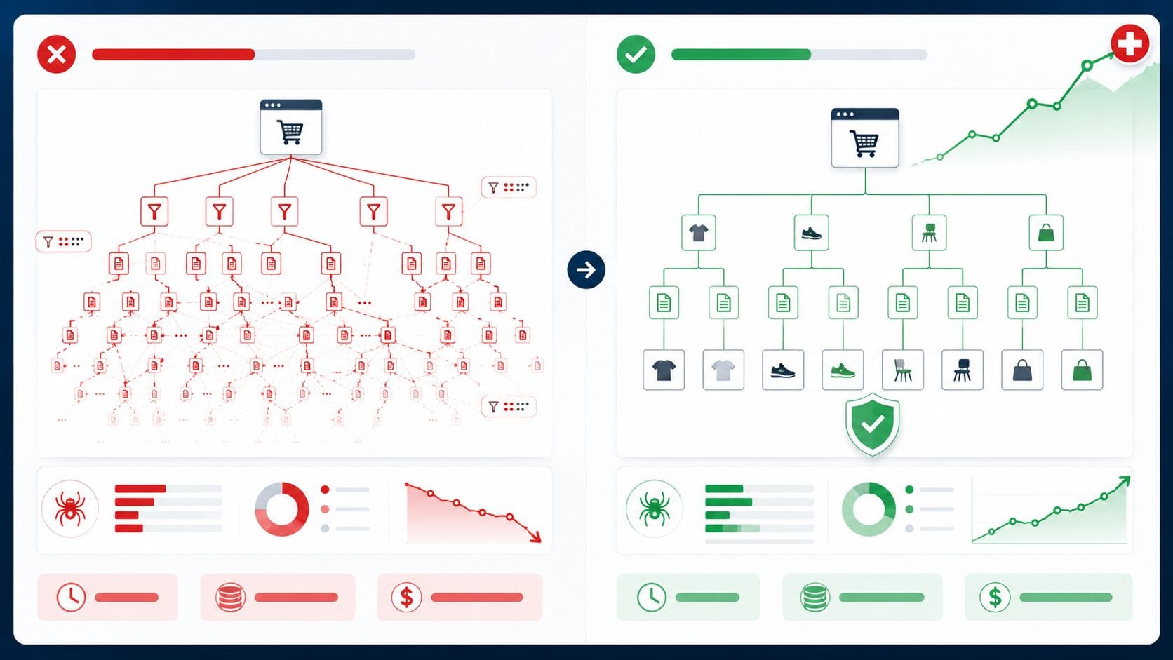 Crawl Budget optimieren für grosse Schweizer Onlineshops — Faceted Navigation Analyse und robots.txt-Optimierung